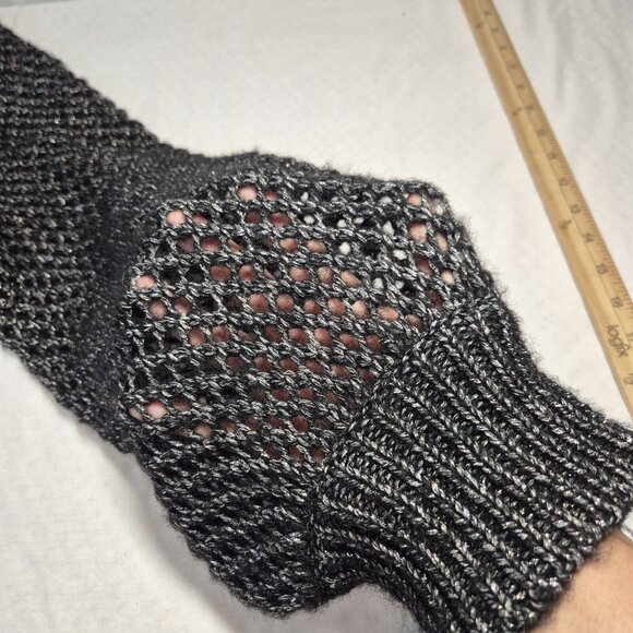 Tommy Bahama Women's Shimmer Balloon Sleeved Bateau Sweater Size XL Black (29) - Picture 10 of 14